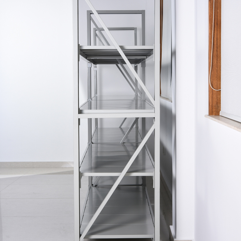 Heavy duty adjustable flexible steel shelf for supermarkets and drugstores warehouses